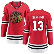 Fanatics Branded Zach Sanford Chicago Blackhawks Women's Breakaway Home Jersey - Red