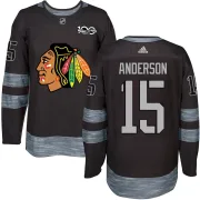 Joey Anderson Chicago Blackhawks Youth Authentic 1917-2017 100th Anniversary Jersey - Black